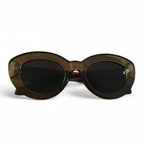 Olive Green Cat Eye Sunglasses | Black Lenses